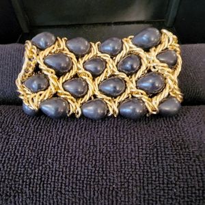 Cracked Stone Cluster Stretch Bracelet